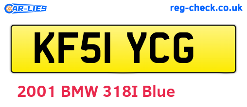 KF51YCG are the vehicle registration plates.