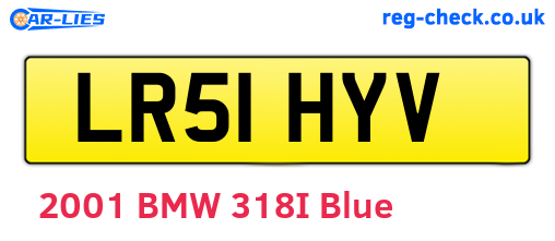 LR51HYV are the vehicle registration plates.