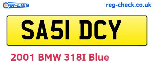 SA51DCY are the vehicle registration plates.