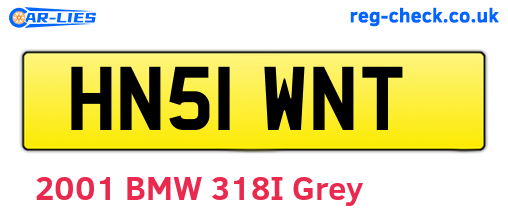 HN51WNT are the vehicle registration plates.