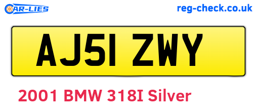 AJ51ZWY are the vehicle registration plates.