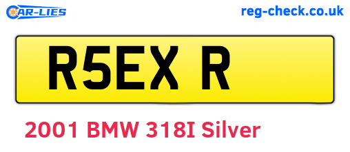 R5EXR are the vehicle registration plates.