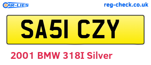 SA51CZY are the vehicle registration plates.