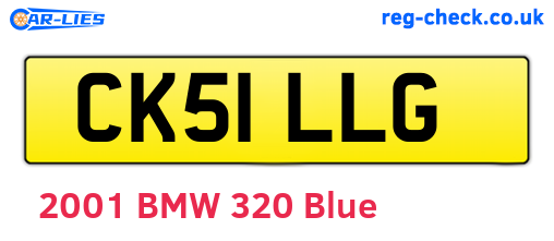 CK51LLG are the vehicle registration plates.