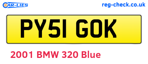 PY51GOK are the vehicle registration plates.
