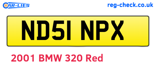 ND51NPX are the vehicle registration plates.