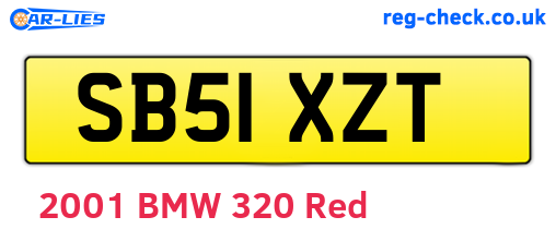 SB51XZT are the vehicle registration plates.