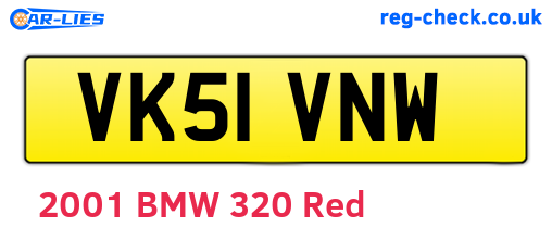 VK51VNW are the vehicle registration plates.