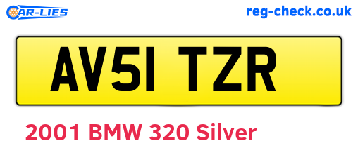 AV51TZR are the vehicle registration plates.