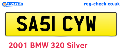 SA51CYW are the vehicle registration plates.