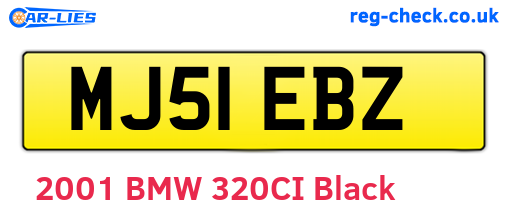 MJ51EBZ are the vehicle registration plates.
