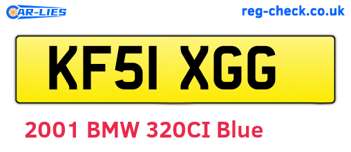KF51XGG are the vehicle registration plates.
