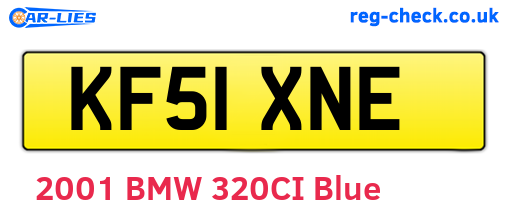 KF51XNE are the vehicle registration plates.