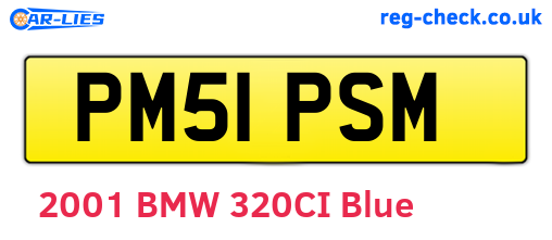 PM51PSM are the vehicle registration plates.