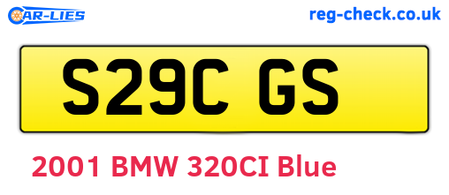 S29CGS are the vehicle registration plates.