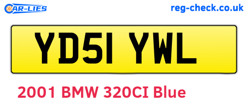 YD51YWL are the vehicle registration plates.