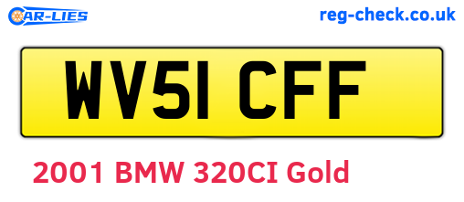 WV51CFF are the vehicle registration plates.