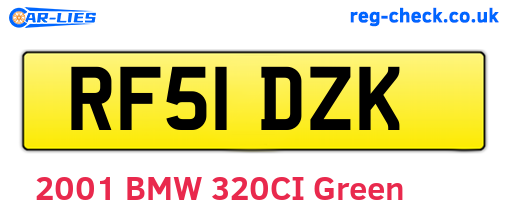 RF51DZK are the vehicle registration plates.