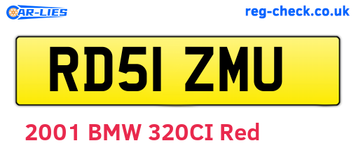 RD51ZMU are the vehicle registration plates.