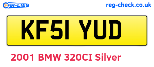 KF51YUD are the vehicle registration plates.