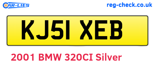 KJ51XEB are the vehicle registration plates.