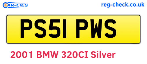 PS51PWS are the vehicle registration plates.