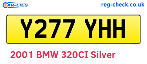 Y277YHH are the vehicle registration plates.