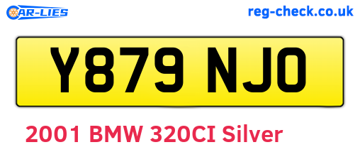 Y879NJO are the vehicle registration plates.