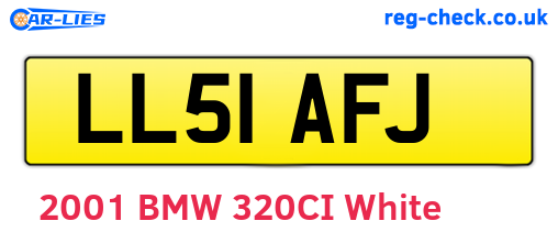 LL51AFJ are the vehicle registration plates.