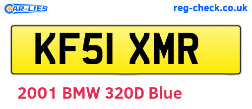 KF51XMR are the vehicle registration plates.