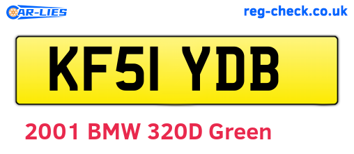 KF51YDB are the vehicle registration plates.