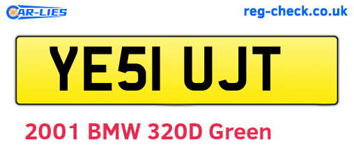 YE51UJT are the vehicle registration plates.