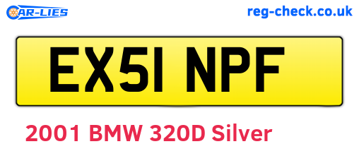 EX51NPF are the vehicle registration plates.