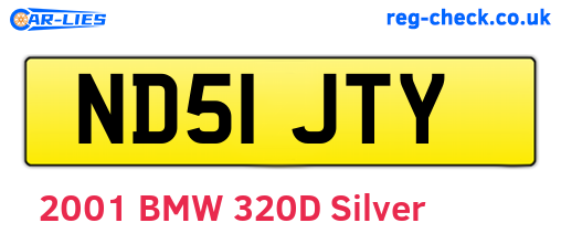 ND51JTY are the vehicle registration plates.