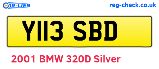 Y113SBD are the vehicle registration plates.