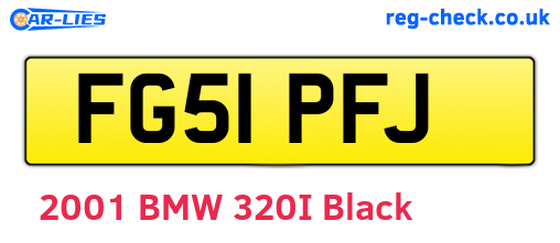FG51PFJ are the vehicle registration plates.