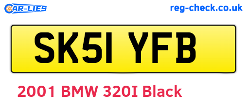 SK51YFB are the vehicle registration plates.