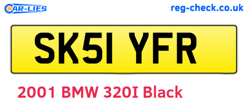 SK51YFR are the vehicle registration plates.