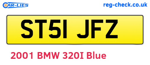 ST51JFZ are the vehicle registration plates.