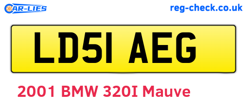 LD51AEG are the vehicle registration plates.