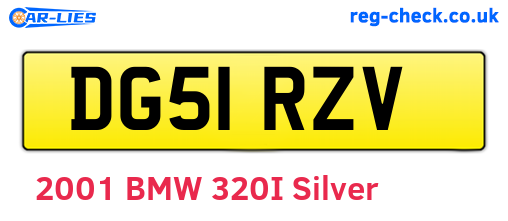 DG51RZV are the vehicle registration plates.