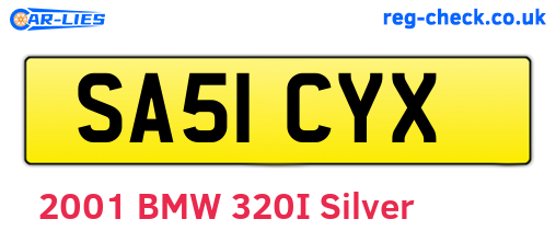 SA51CYX are the vehicle registration plates.