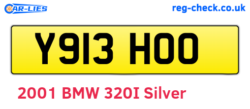 Y913HOO are the vehicle registration plates.