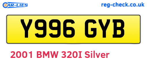 Y996GYB are the vehicle registration plates.