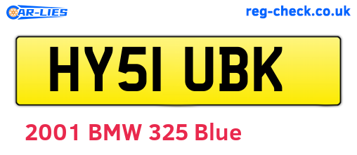 HY51UBK are the vehicle registration plates.