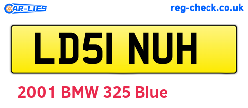 LD51NUH are the vehicle registration plates.