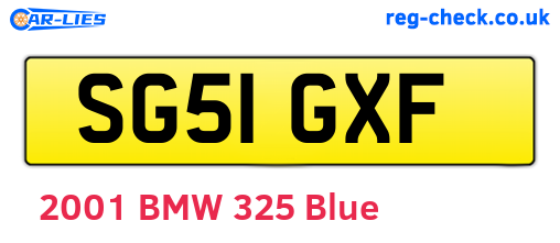 SG51GXF are the vehicle registration plates.