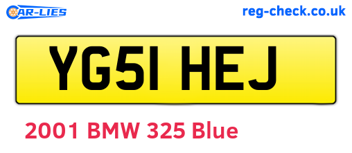 YG51HEJ are the vehicle registration plates.