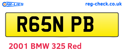 R65NPB are the vehicle registration plates.