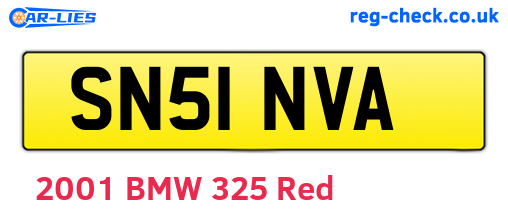 SN51NVA are the vehicle registration plates.